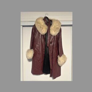 Vintage 70's Leather/Fur JKT Great Condition